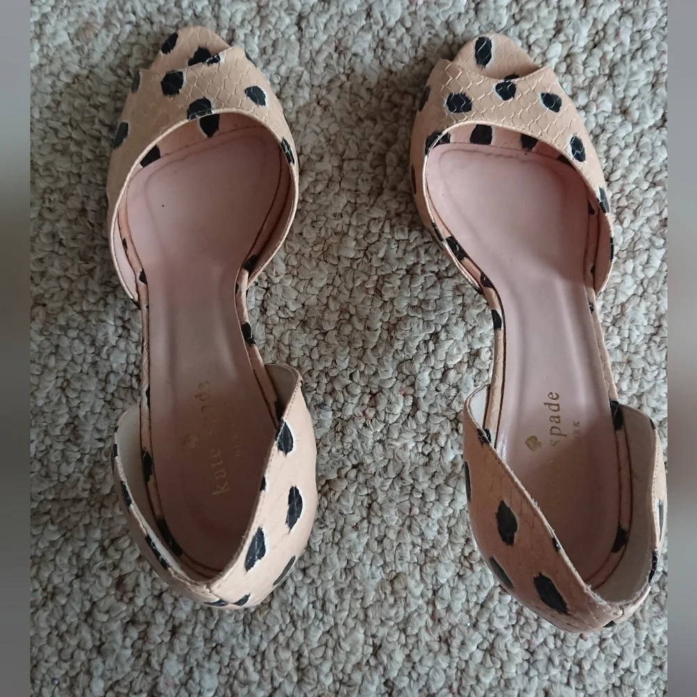Kate Spade Lula d'Orsay pumps in a spotted snake-embossed pattern size 7.5 - Picture 4 of 12